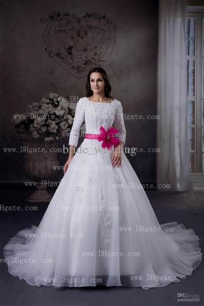 pink and white wedding dresses 2018-2019