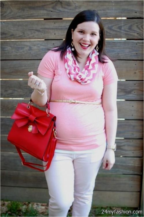 pink chevron maternity dress 2018-2019