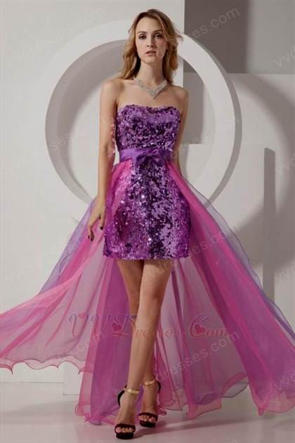 pink high low sweet 16 dresses 2018-2019