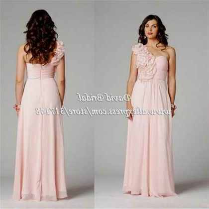 pink one shoulder bridesmaid dresses 2018/2019