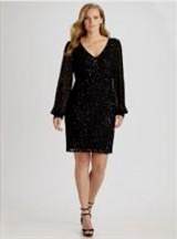plus size black dress with sleeves 2018/2019