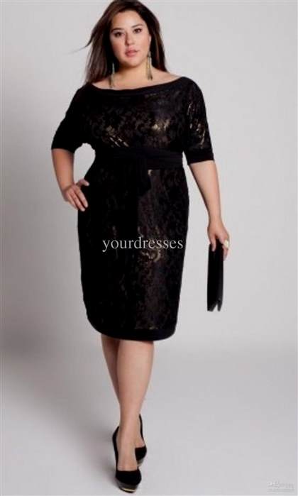 plus size black dress with sleeves 2018/2019
