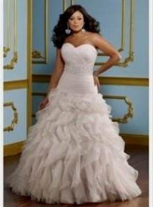 plus size fit and flare wedding dresses with sleeves 2018-2019