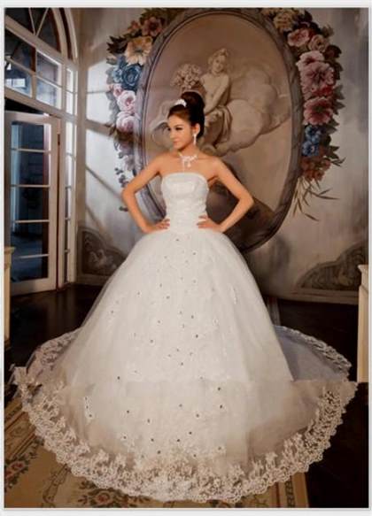 princess wedding dresses with diamonds and lace 2018-2019