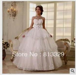 princess wedding dresses with diamonds and lace 2018-2019