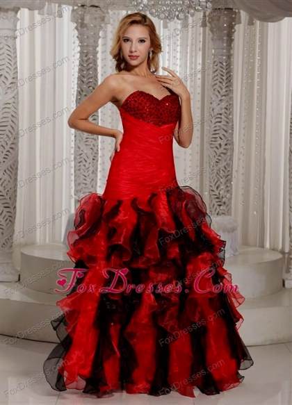 prom dresses black and red 2018-2019