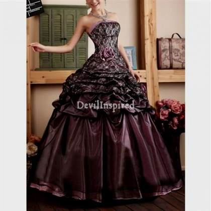 purple and black wedding gowns 2018-2019