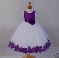 purple and white flower girl dresses 2018-2019