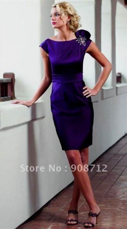 purple cocktail dress with sleeves 2018/2019