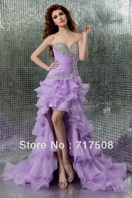 purple high low prom dresses 2018/2019