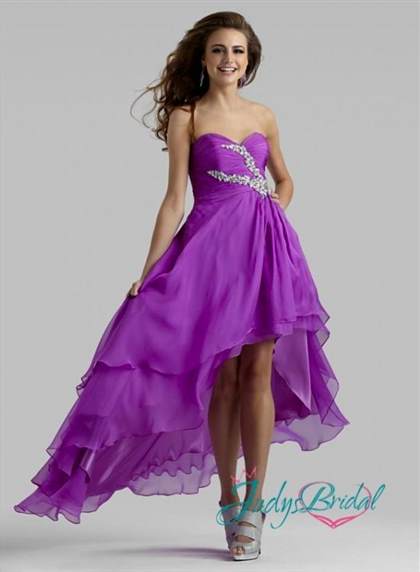 purple high low prom dresses 2018/2019