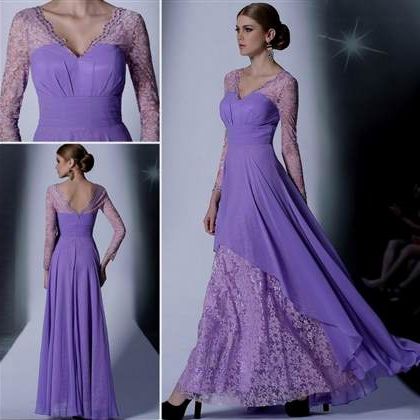 purple lace prom dress 2018/2019