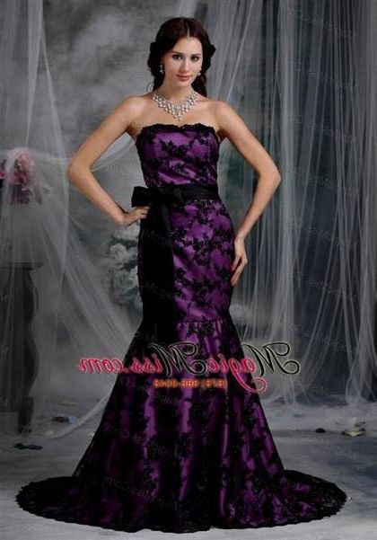 purple lace prom dress 2018/2019