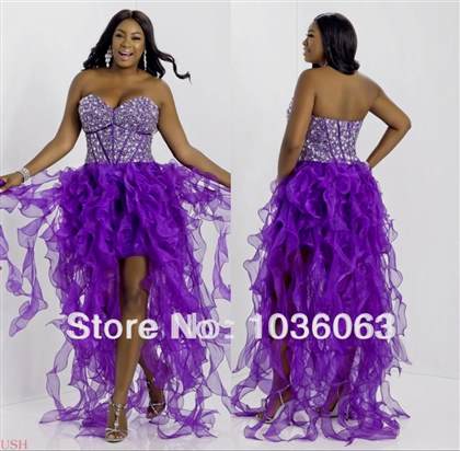 purple prom dresses short in front long in back 2018/2019