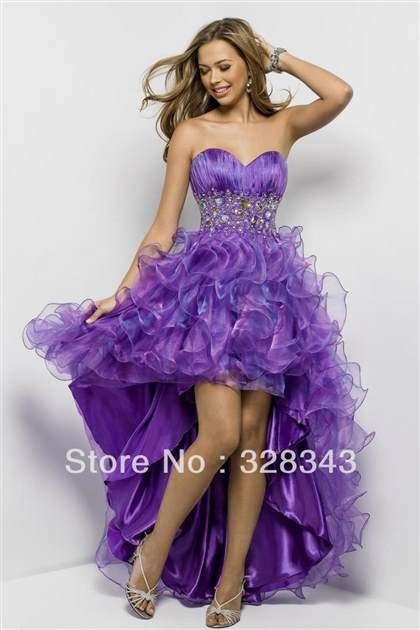 purple prom dresses short in front long in back 2018/2019