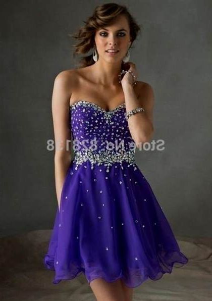 purple semi formal dresses 2018-2019