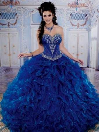 quinceanera dresses dark blue 2018-2019