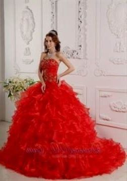 quinceanera dresses red and black and gold 2018/2019