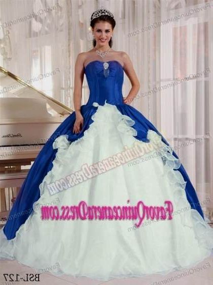 quinceanera dresses royal blue and white 2018/2019