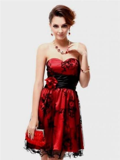 red and black cocktail dress 2018-2019