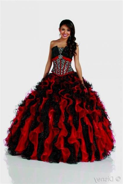 red and black quinceanera dresses 2018/2019
