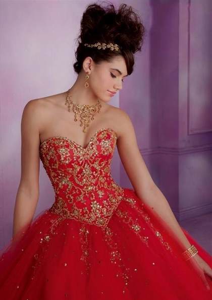 red and gold sweet 16 dresses 2018/2019