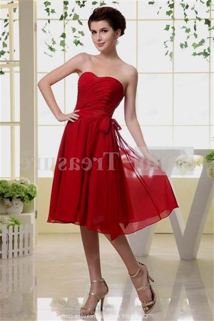 red chiffon bridesmaid dresses 2018/2019