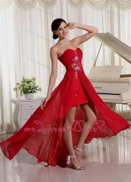 red high low prom dresses 2018-2019