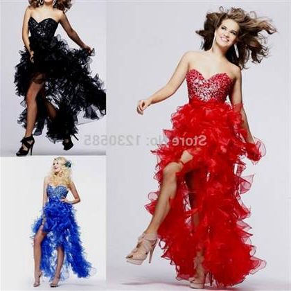 red high low prom dresses 2018-2019