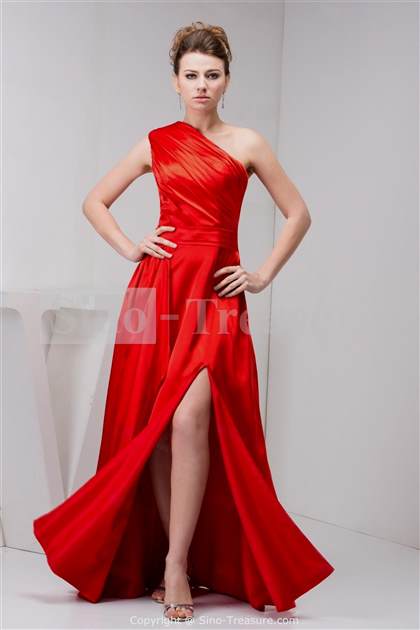 red prom dresses one shoulder 2018/2019
