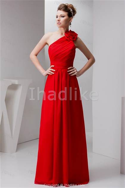 red prom dresses one shoulder 2018/2019