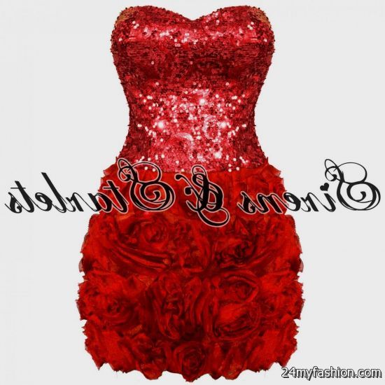 red sequin party dress 2018-2019