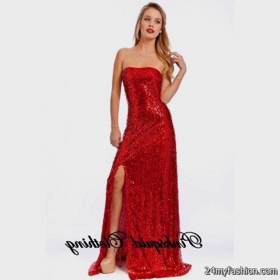 red sequin party dress 2018-2019