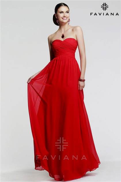 red strapless prom dress 2018/2019