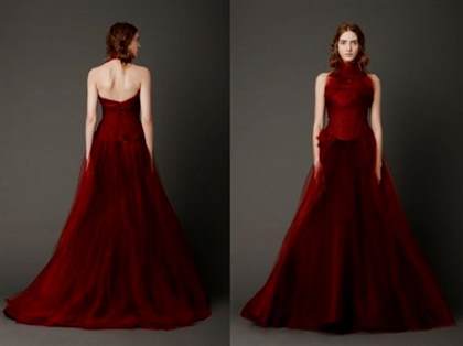 red victorian wedding dress 2018-2019