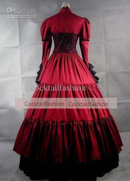red victorian wedding dress 2018-2019
