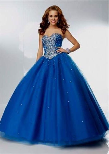 royal blue ball gown prom dresses 2018/2019