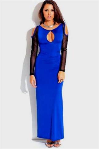 royal blue slit maxi dress 2018/2019