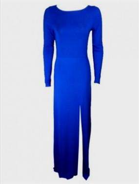 royal blue slit maxi dress 2018/2019