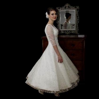 shabby chic tea length wedding dresses 2018/2019