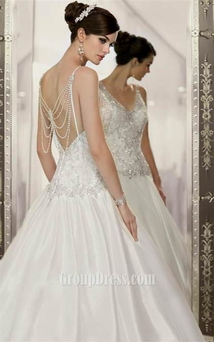 sheer bodice ball gown wedding dress 2018-2019