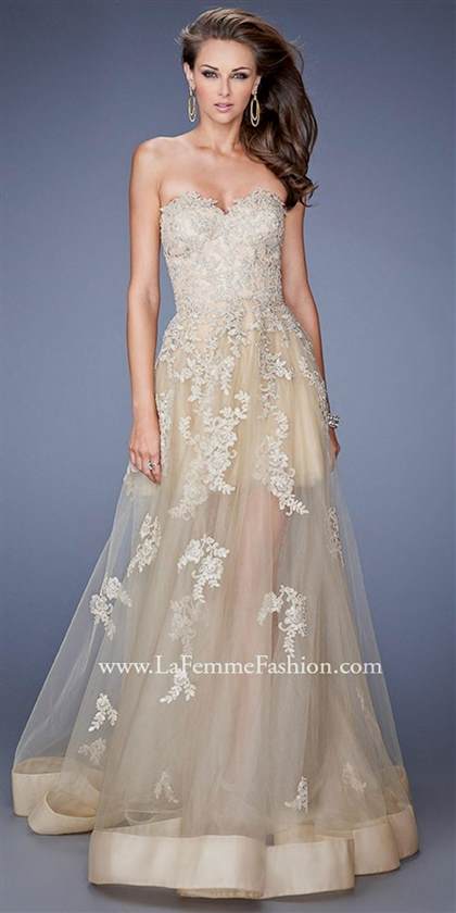 sheer lace prom dresses 2018-2019