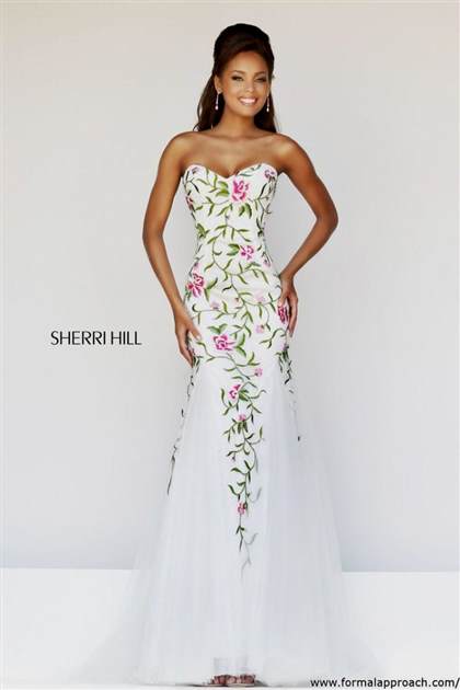 sherri hill prom dresses white long 2018-2019