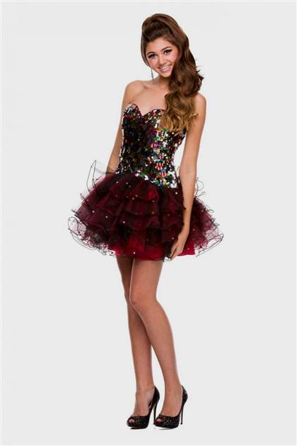 short black and red prom dresses 2018-2019
