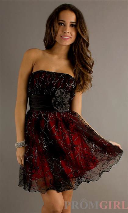 short black and red prom dresses 2018-2019