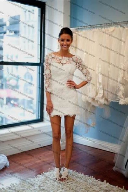 short lace country wedding dress 2018/2019