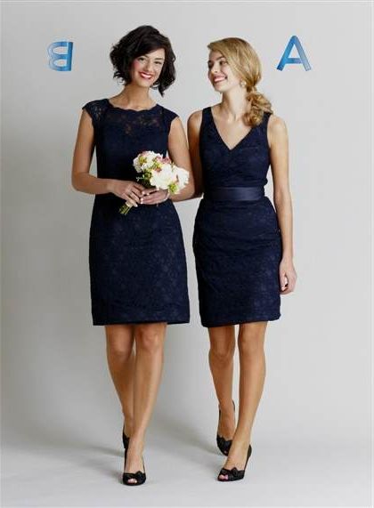 short navy blue bridesmaid dresses 2018/2019