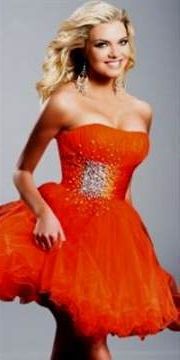 short orange prom dresses 2018-2019