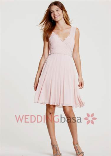 short pink chiffon bridesmaid dress 2018/2019