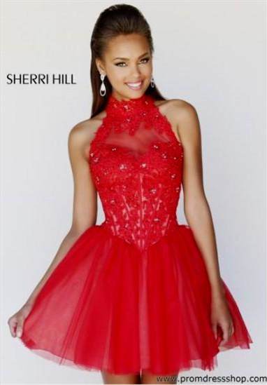 short red lace prom dress 2018/2019